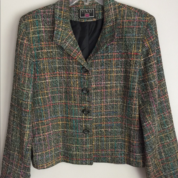 Women’s Size Small Button Front Silk Blazer - Picture 5 of 5